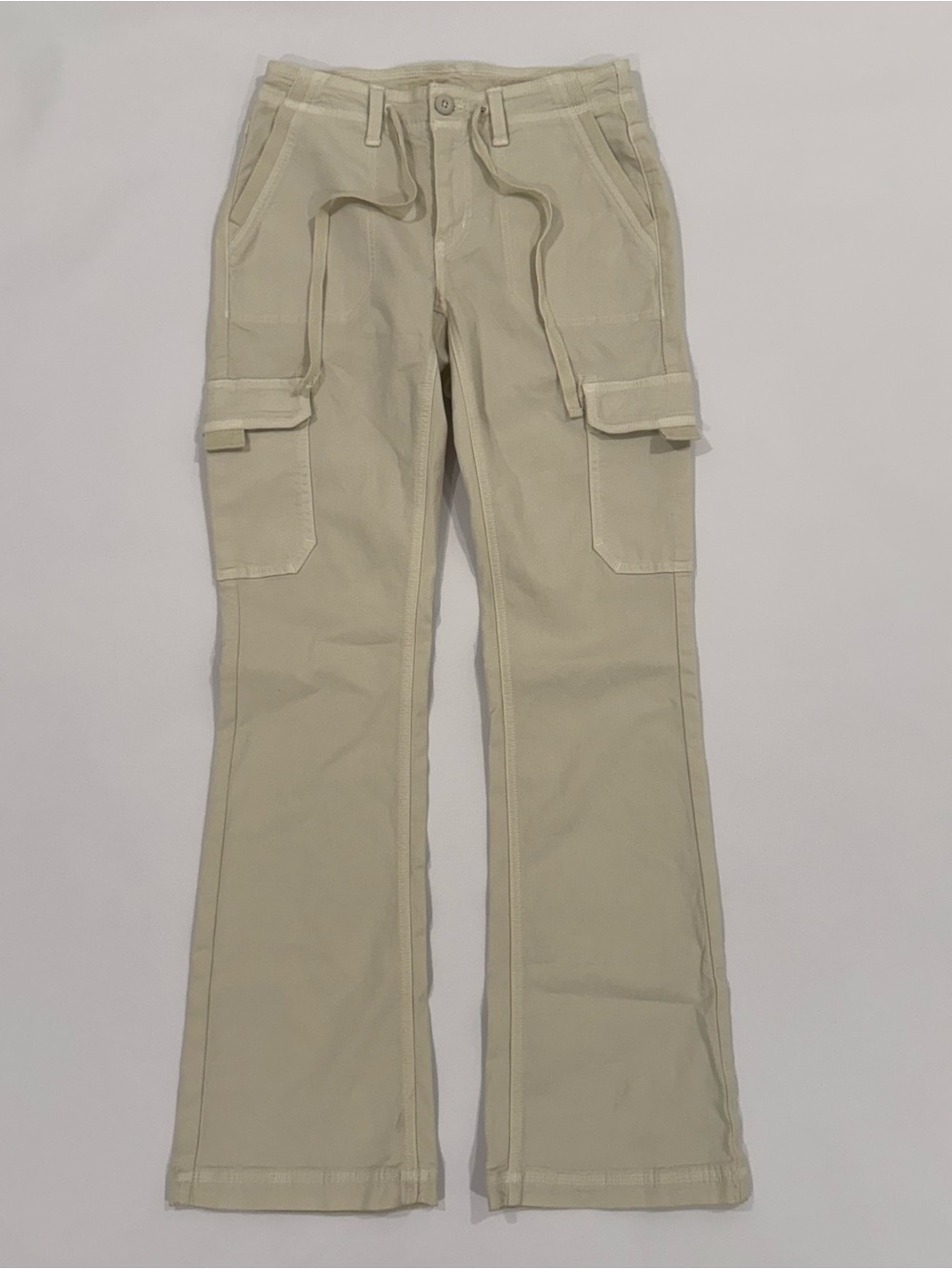 American Eagle Outfitters Womens Beige Stretch Cargo Bootcut Pants 00